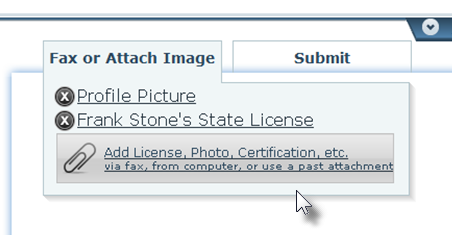 Figure 13 Fax or Attach Image Tab